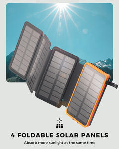 <span class=keywords><strong>Hiluckey</strong></span> – <span class=keywords><strong>chargeur</strong></span> de batterie professionnel léger, 4 panneaux solaires, 16000Mah, Power Bank pour Samsung - Product Image 3