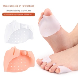 Sebs Abrazadera de pie de silicona de tres orificios con almohadilla frontal suave <span class=keywords><strong>Corrector</strong></span> Valgus Separador Herramienta de cuidado del antepié - Product Image 1