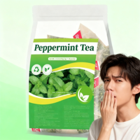Té de hierbas naturales Hojas de menta secas Refrescar La Boca Té de desintoxicación Aliviar el mal aliento Té de sabor