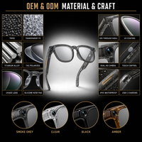 Lunettes Intelligentes IA avec Caméra HD 4K, Batterie 255 mAh, Étanchéité IPX-5, Contrôle Tactile, Traduction en Temps Réel, Protection Lumière Bleue, Double Micro Anti-Bruit