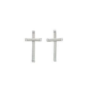 Pendientes de Cruz de Acero Inoxidable 316L con Baño de Oro PVD, Joyería de Moda - Product Image 3