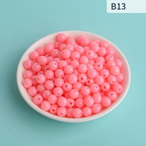 Perle ABS Bianche Pure, Stile Moderno Nuziale, Perline Distanziatrici Rotonde in Plastica per Creazione Gioielli Fai da Te, Forniture per Penne Decorabili, Lotto - Product Image 2