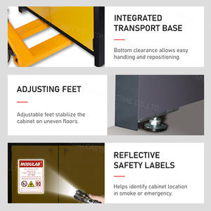 Armoire de sécurité de laboratoire de type 90 avec une capacité de 45 gallons pour le stockage de matières dangereuses - Product Image 3