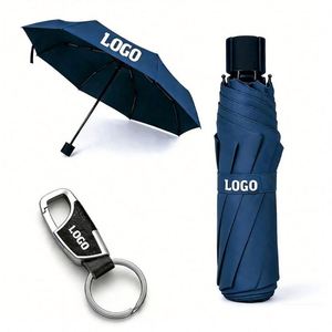 Paraguas con Logotipo Personalizado al por Mayor para Eventos Empresariales, Regalo Promocional, Diseño Portátil, Paraguas Premium Útiles - Product Image 1