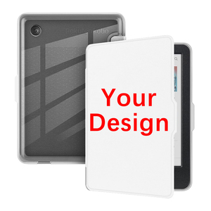 Op maat gemaakte sublimatie witte hoes voor Kobo Clara Bw & Libra Color 7/6 inch DIY gepersonaliseerde PU lederen smart <span class=keywords><strong>case</strong></span> met handriem - Product Image 1