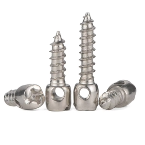 Vis de scellage à fente en acier au carbone M4 nickelé avec trou pour compteur électrique - Product Image 5