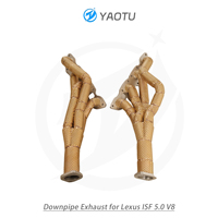 Collecteurs d'échappement droits en acier inoxydable de haute qualité YT pour Lexus ISF 5.0 V8 avec isolation dorée