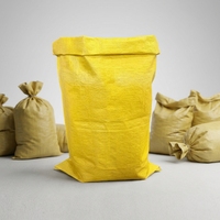 Grand sac tissé en PP de 100 kg et 50 kg, couleur orange doré, pour l'agriculture, emballage pour le marché africain du Ghana et de la Tanzanie