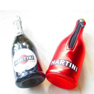 Luxury Fashion Metallic Gold Custom Logo <b>750ml</b> Neoprene Insulated Champagne <b>Bottle</b> Cooler Wine Sleeve - Product Image 2