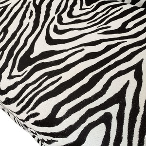 Chenille <b>Fabric</b> Sofa Cover Black White Geometric Pattern 118cm Wide Brushed Sueded Medium <b>Weight</b> Woven Polyester Cotton - Product Image 4