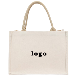 Luxury cotton canvas tote bag custom color size plain cotton shopping bag with logo shopping bag - Product Image 5