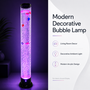 <span class=keywords><strong>Lampe</strong></span> <span class=keywords><strong>colonne</strong></span> d'eau à bulles LED moderne en gros, 5V DC, télécommande, veilleuse poisson pour décoration intérieure - Product Image 6