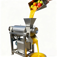Industriële spiraalvormige sapcentrifuge voor volle vruchten, met een capaciteit van 500 kg/uur voor het maken van geperste groentesap.