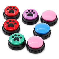 Ensemble de boutons parlants interactifs éducatifs en ABS à motif de patte pour chats et chiens