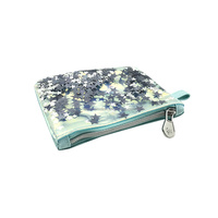 Personnalisation promotion imprimé logo tirette extracteur mini paillettes étincelle pochette plate porte-monnaie sequin sac cosmétique