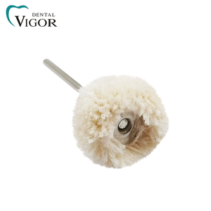 Tête de polissage en feutre de laine et coton montée sur tige, brosse de polissage dentaire en laine de 2,35 mm - Product Image 1