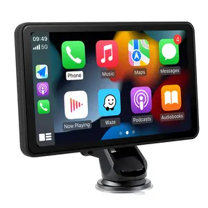 Carabc Wireless7 Inch Autoradio Touchscreen Universeel Draadloos Carplay Auto Android Stereo Dvd-Speler Draagbaar Carplay Scherm