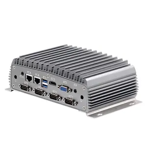 산업용 미니 PC J4125/J1900/N4200/N5000 미니 컴퓨터 HD-MI 6 * Com 8 * USB 듀얼 LAN 미니 데스크탑 컴퓨터