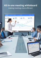 Tableau blanc interactif multi-touch, système intelligent WiFi Bluetooth, affichage numérique éducatif commercial
