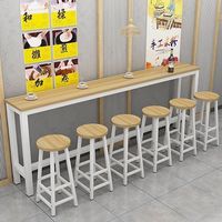 Chaises sans dossier en bois massif avec cadre en marbre, design moderne, pour comptoir de bar, maison, balcon, loisirs, salon de thé, bar mural long