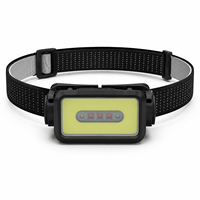 Lampe frontale LED COB à détecteur de mouvement K352, lumière auxiliaire rouge, bandeau réglable, batterie au lithium rechargeable, IPX4 pour le camping
