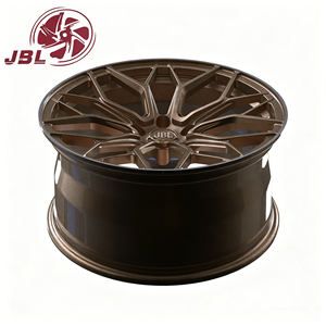 Nuevas Llantas <span class=keywords><strong>JBL</strong></span> Monoblock de Aleación de Aluminio Forjado de 16-24 Pulgadas para Auto, Color Bronce Mate, 10 Radios, 5x112/114.3/120, Rendimiento Deportivo - Product Image 3