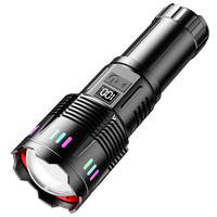 Lampe torche LED à zoom en alliage d'aluminium 30W, 2000 lumens, haute luminosité, longue durée de vie de la batterie, camping, rechargeable par USB, étanche
