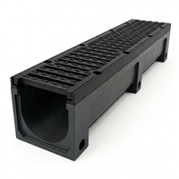 Caniveau de drainage en béton polymère haute résistance avec grille en fonte ductile renforcée D400 pour barrière de péage autoroutier