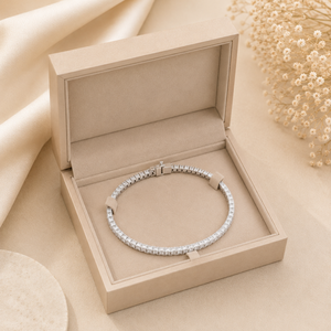 Bracelet en or 22 carats avec pierres Swarovski pour femmes, bijoux de luxe perlés, bijoux fins pour le poignet, à porter au quotidien, pour les fêtes, cadeau pour femmes - Product Image 5