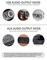 Receptor de Audio de Alta Velocidad 5.1, Salida Dual de 3.5MM, Adaptador Inalámbrico Estéreo AUX USB, Compatible con FM, Duradero, Portátil, Nuevo, Marca Toocki
