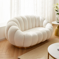 Chaise de salon nordique minimaliste Canapé simple en tissu de laine de velours de luxe Fauteuil paresseux