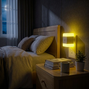 Hot Selling LED Plug In Night <b>Light</b> Dusk to Dawn <b>Light</b> <b>Sensor</b> 2700K Warm White US UK EU Plug OEM Custom <b>Indoor</b> Lighting - Product Image 5