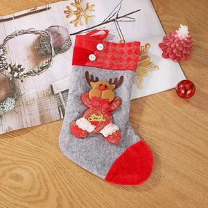 Eco-Friendly Soft Cartoon Socks Gift Bag <b>Large</b> Christmas Tree Pendant Decorative Supplies Children Elderly Elk - Product Image 3