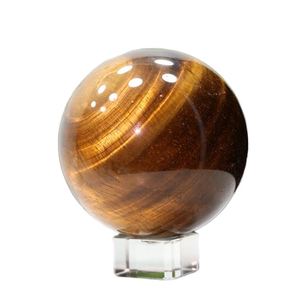 Boule de cristal œil de tigre jaune naturel de haute qualité, pierres de guérison Reiki, sphère - Product Image 1
