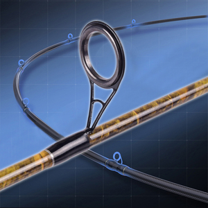 Canne à pêche spinning en fibre <span class=keywords><strong>de</strong></span> carbone 6'6'' avec guides en acier inoxydable pour la pêche en lac et en ruisseau, idéale pour la carpe crucian et le saumon - Product Image 6