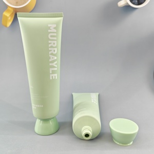 Tubo de Crema Personalizado a Precio de Fábrica, Tubo Cosmético de Plástico, Diseño Personalizado, 100 ml, Color Verde, Tapa en Forma de Lazo, Tubo con Tapa de Rosca - Product Image 5