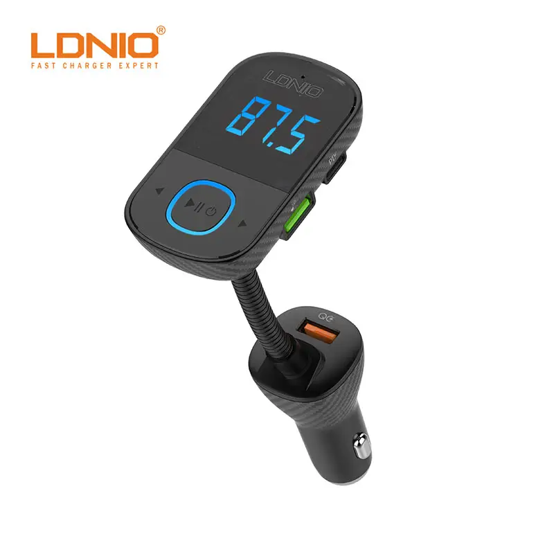 LDNIO C705Q FM Transmitter Full Protocol Quick Charge PD Car Charger Triple Port Fast Charging Mobile Phone Charger