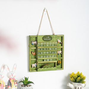 Calendario Vintage Creativo Fai-da-Te in <span class=keywords><strong>Legno</strong></span> HYE10 con Animali Carini da Appendere per Decorazione Casa Ecologico - Product Image 5