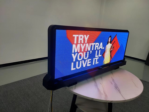 P4 Full Color Waterproof Mobile Outdoor <b>Sign</b> Car Roof Billboard Taxi Top <b>LED</b> Screen Display - Product Image 4