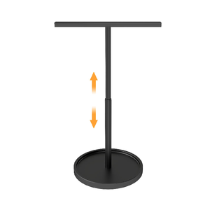 Portasciugamani con Vassoio Portaoggetti, Supporto per Asciugamani <span class=keywords><strong>da</strong></span> Bagno <span class=keywords><strong>da</strong></span> Appoggio, Portasciugamani Regolabile Retrattile a Forma di T - Product Image 1