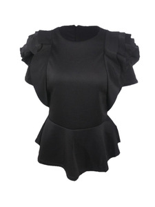 Sexy Ruffle Giacca Delle Donne Spolverino Cardigan di Autunno Del Manicotto Lungo Cappotti Donna Scollo A V In Pizzo-Up Nero Bianco del Cappotto Della Tuta Sportiva - Product Image 3