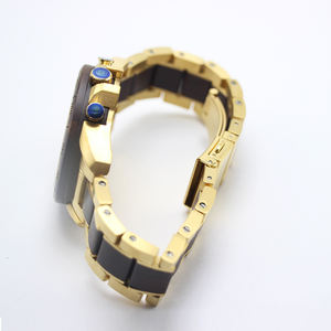 학년 신사 사용자 정의 석영 시계 일본 운동 최신 디자인 패션 대리석 얼굴 우아한 나무 케이스 - Product Image 2