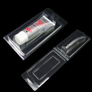 Emballage en blister transparent personnalisé avec logo, plateau en plastique à clapet, matériaux recyclés, boîte en plastique pliable pour cadeau XF-0759 - Product Image 1