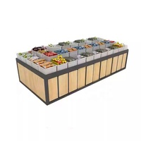 Étagère de présentation d'aliments en vrac sur mesure pour île ronde, étagère de présentation de collations en vrac pour supermarché, pour la présentation de biscuits et de bonbons, présentoirs sur mesure