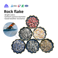 Flocons de roche composites résistants aux intempéries pour peinture extérieure effet pierre et revêtement eau-sable