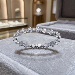 Bague d'éternité unisexe MessiGems en or 18 carats avec diamant de laboratoire RD, clarté VVS2, couleur D, taille brillant, pour fiançailles, anniversaire, mariage - Product Image 2