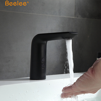 Robinet intelligent automatique à capteur infrarouge noir Beelee pour salle de bain