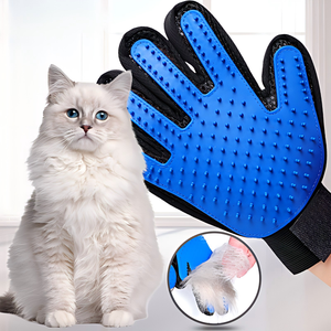 ถุงมือซิลิโคนนุ่มสำหรับสัตว์เลี้ยง ใช้ซ้ำได้ ราคาประหยัด สำหรับกำจัดขน พร้อมเข็ม แปรงอาบน้ำสัตว์เลี้ยง เป็นมิตรกับสิ่งแวดล้อม - Product Image 1