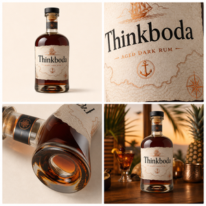 <span class=keywords><strong>Bottiglia</strong></span> <span class=keywords><strong>di</strong></span> Whisky Personalizzata da 750ml con Tappo a Vite, Etichetta <span class=keywords><strong>di</strong></span> Lusso Blu Navy, Scatola Premium in Cartone con Chiusura a Cerniera per Bourbon in Piccole Produzioni - Product Image 2