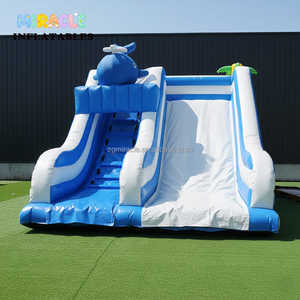 <span class=keywords><strong>Toboggan</strong></span> aquatique gonflable en PVC bleu commercial, facile à installer, pour enfants, <span class=keywords><strong>piscine</strong></span> extérieure - Product Image 1